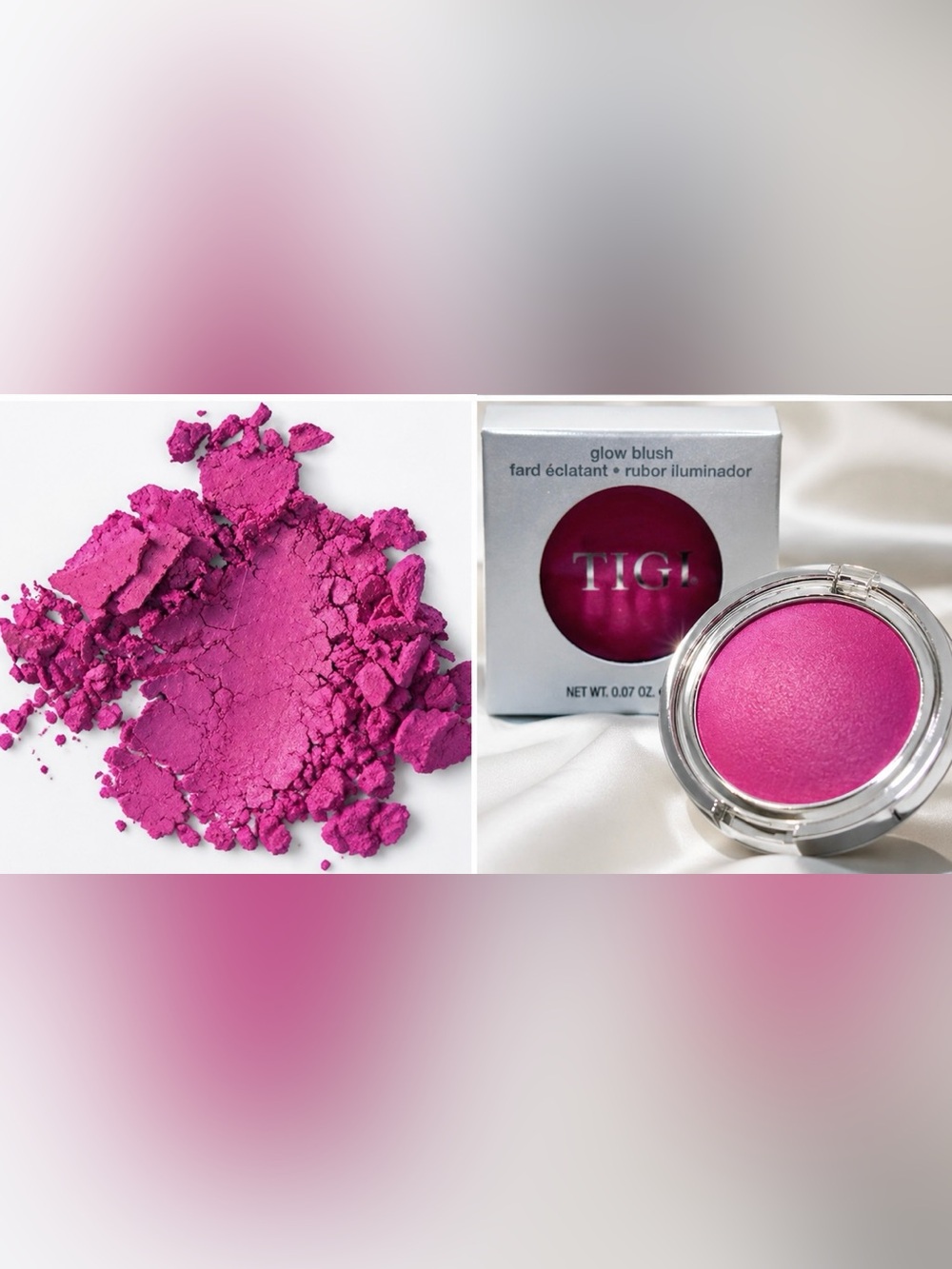 TIGI Glow Blush —iluminador Bright Fuchsia Pink brilliance